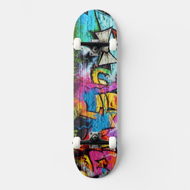 Skateboard Grafiti colorido | Arte callejero (Anverso)