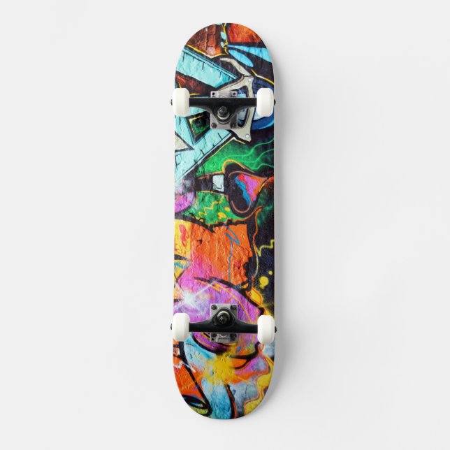 Skateboard Grafiti colorido | Arte callejero (Anverso)