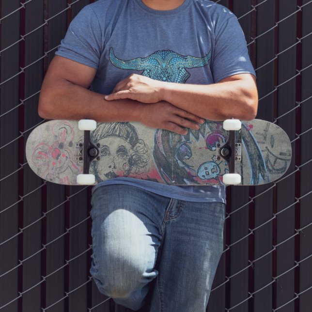 Skateboard Grafiti de dibujos de Chicago (Exterior 3)