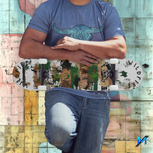 Skateboard Grafiti inspirado en la naturaleza con tono abstra