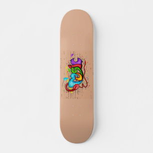 Skateboard Grafiti musical colorido
