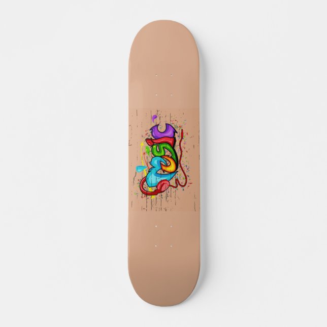 Skateboard Grafiti musical colorido (Anverso )
