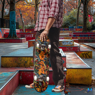 Skateboard Grafiti oscuro con lema "Vivir para andar" del Nar