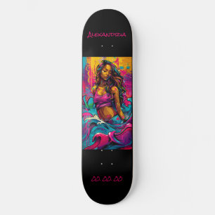 Skateboard Grafitti Astrología Aquarius Personaliza Skateboar