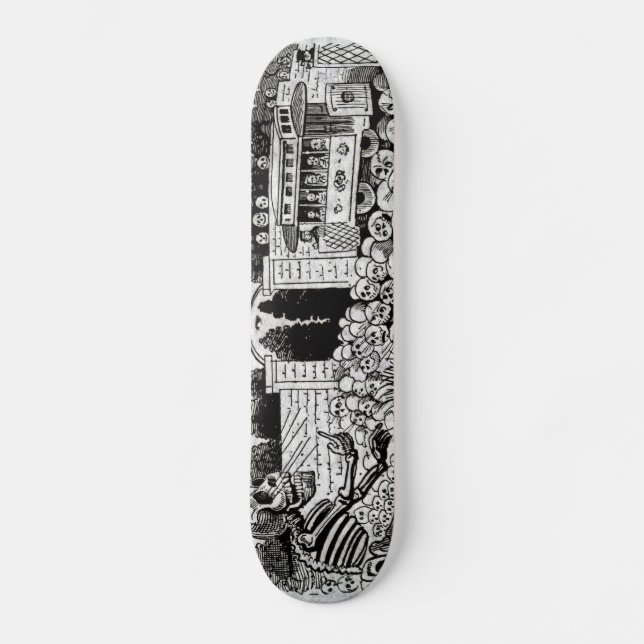 Skateboard Gran Calavera Eléctrica (Anverso)