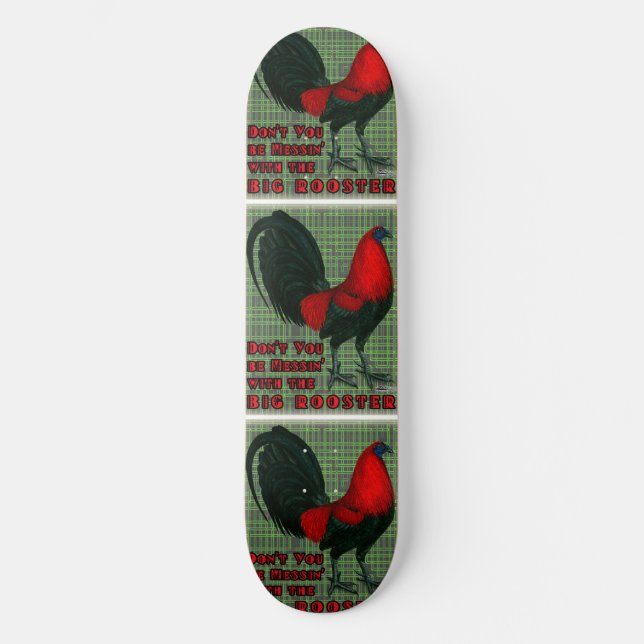 Skateboard Gran Gallo Rojo (Anverso)