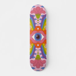 Skateboard Gran ojo de estilo hippy psicodélico