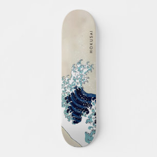 Skateboard Gran ola de Personalizado Kanagawa Texto