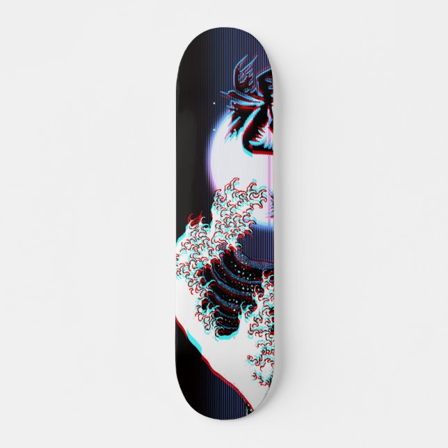 Skateboard Gran oleada de vaporwave de Kanagawa (Anverso )