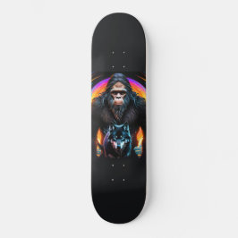 Skateboard Gran Portal de colores de lobo de pie
