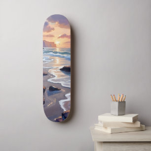 Skateboard Gran Sur, pintura artística costera de California