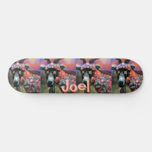 Skateboard Granja de cabra floral caprina caprina capilar cap