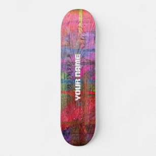 Skateboard Grano de madera colorido #3