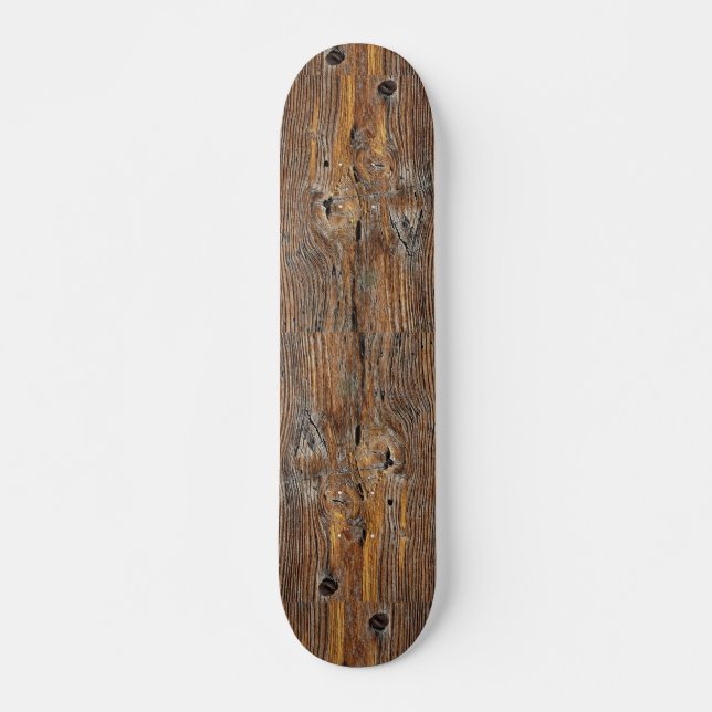 Skateboard Grano de madera, hoja de la madera resistida (Anverso )