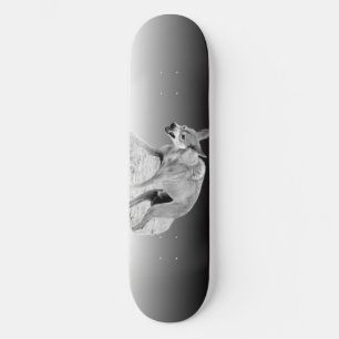 Skateboard Gray Timber Wolf Snarl