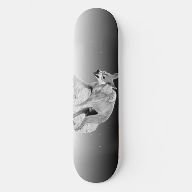 Skateboard Gray Timber Wolf Snarl (Anverso)