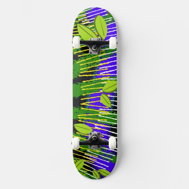 Skateboard Green Motion – Abstract Nature (Anverso)
