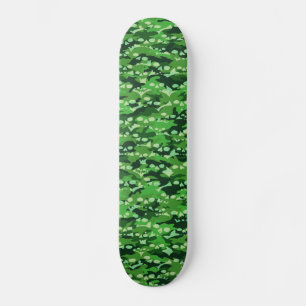 Skateboard Green Skull Camo
