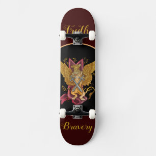 Skateboard Griffin místico con espadas