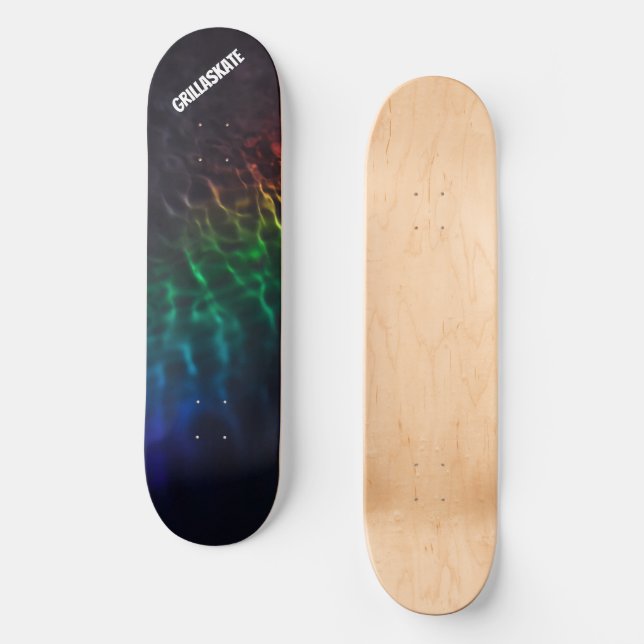 Skateboard GrillaSkate Kustom Design 001A Ripples (Anverso)