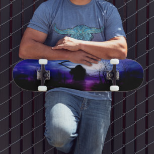 Skateboard Grim Reaper Fantasy Night