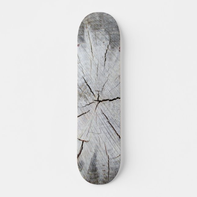 Skateboard Gris De Madera Gris Pino Estropajo Foto Art 1 (Anverso )