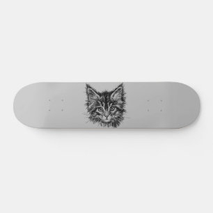 Skateboard Gris negro y blanco