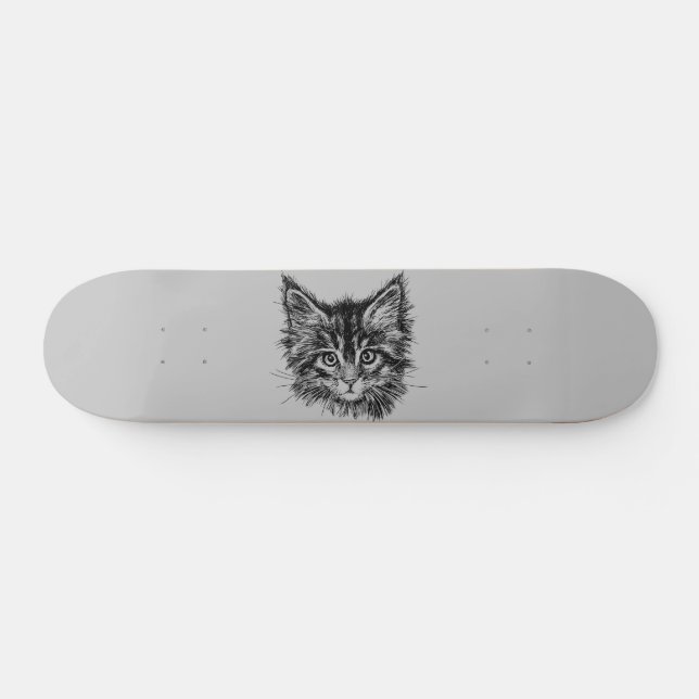 Skateboard Gris negro y blanco (Horz)