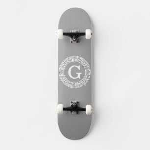 Skateboard Gris oscuro qué marco de cadena de clave griega mo