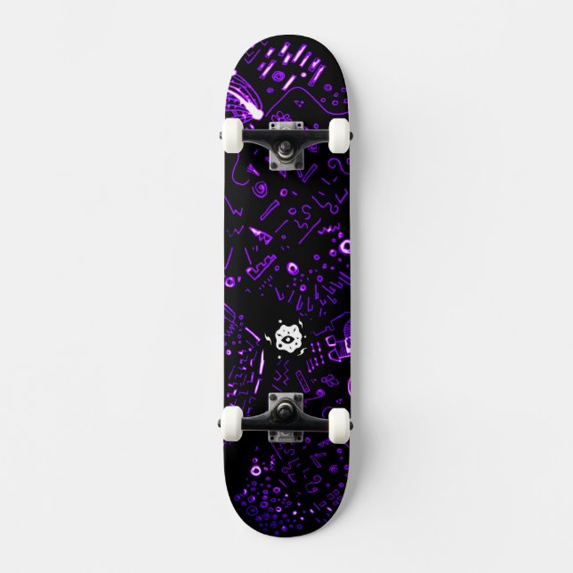 Skateboard Groovy Black Purple (Anverso)