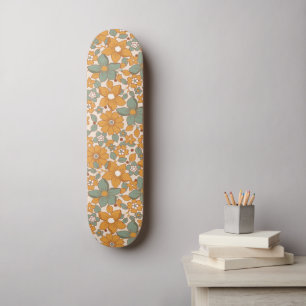 Skateboard Groovy Boho 70 Retro Floral Guay Setenties Hippie