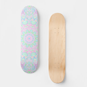 Skateboard Groovy Boho Hippie colorido Funky Pastel Mandala