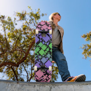 Skateboard Groovy Boho Retro Mod Geométrico Orgullo Trigénero