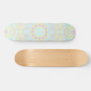 Skateboard Groovy Boho Trippy Quirky Colorido Pastel Mandala