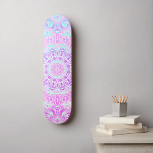 Skateboard Groovy Bright Colorful Trippy Hippie Boho Mandala