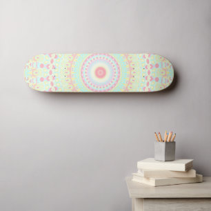 Skateboard Groovy Colorful Hippie Mandala 