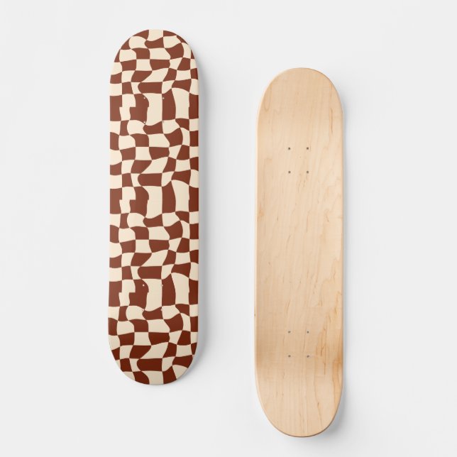Skateboard Groovy Daisy Floral Checkerboard, años 90 (Anverso)