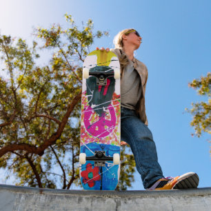 Skateboard Groovy Hippie Peace Sign