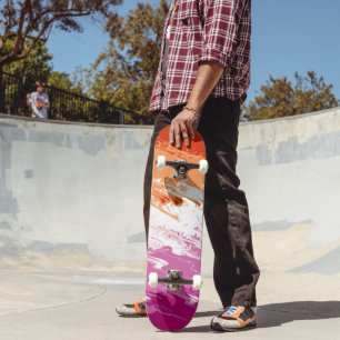 Skateboard Groovy Squiggly Trippy Resumen Bandera del Orgullo