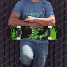 Skateboard Grüner Vampirschädel