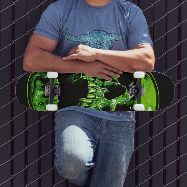 Skateboard Grüner Vampirschädel (Exterior 3)