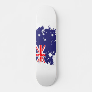 Skateboard Grunge de bandera australiana
