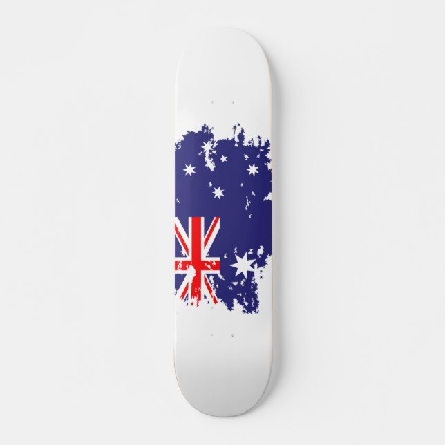 Skateboard Grunge de la bandera australiana (Anverso )