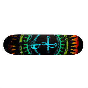 Skateboard Grunge degradado de degradado de anclaje raízStel