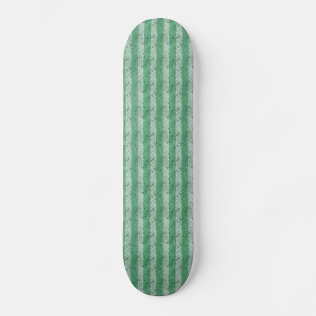 Skateboard Grungy Fat Green Strips (Anverso)