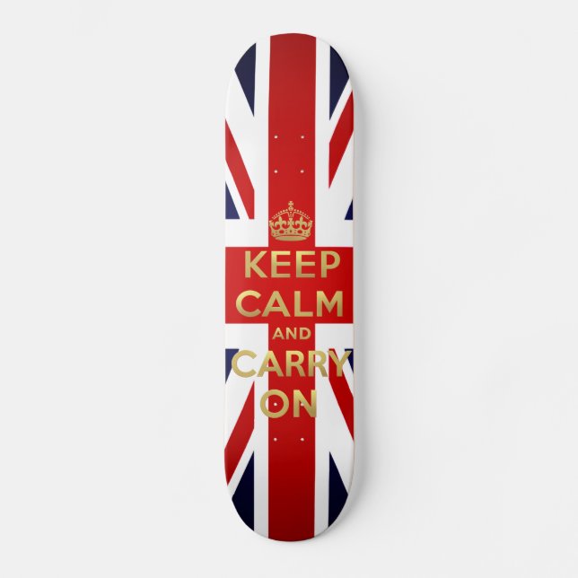 Skateboard Guarde la bandera británica tranquila Union Jack (Anverso)