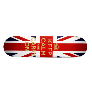 Skateboard Guarde la bandera británica tranquila Union Jack