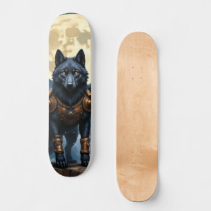 Skateboard Guardián de la Luna – El Lobo de Ala Negra