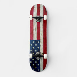 Skateboard Guay apenó la madera de la bandera americana