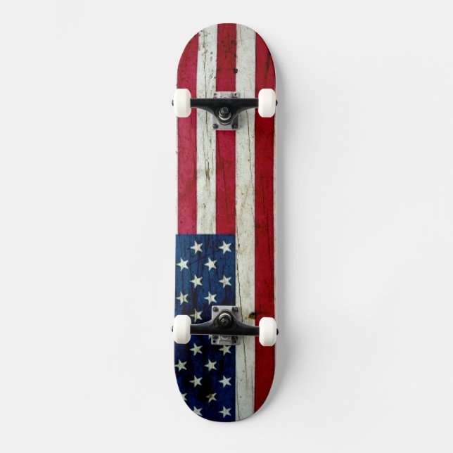 Skateboard Guay apenó la madera de la bandera americana (Anverso)